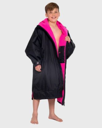 Picture of Kids dryrobe® Advance Long Sleeve - Black Pink