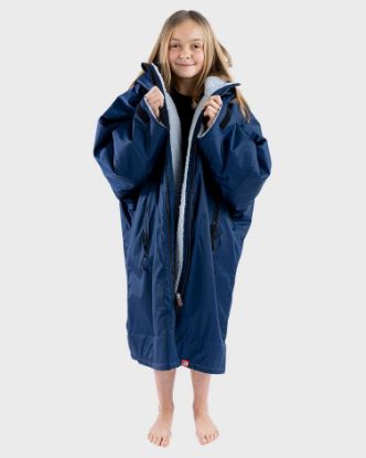 Picture of Kids dryrobe® Advance Long Sleeve - Navy Blue Grey