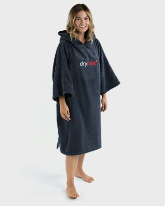 Picture of Adults dryrobe® Organic Cotton Towel Robe - Navy Blue