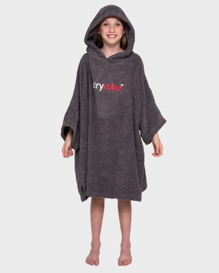 Picture of Kids dryrobe® Organic Cotton Towel Robe - Slate Grey